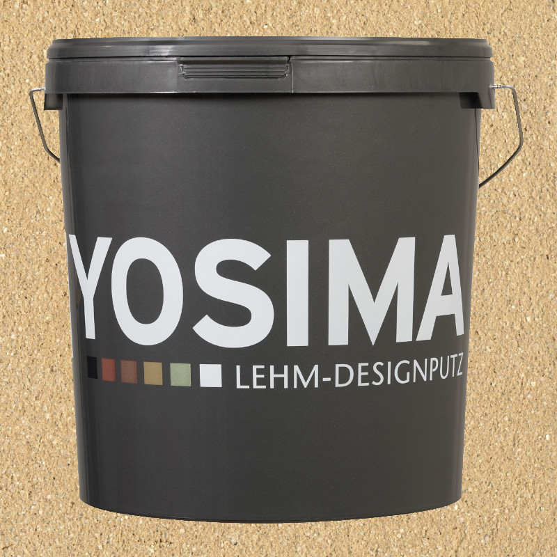 Yosima Lehmputz - Edelputz, Gelb-2, Grundfarbe    Yosima Lehmputz - Edelputz, Gelb-2, Grundfarbe