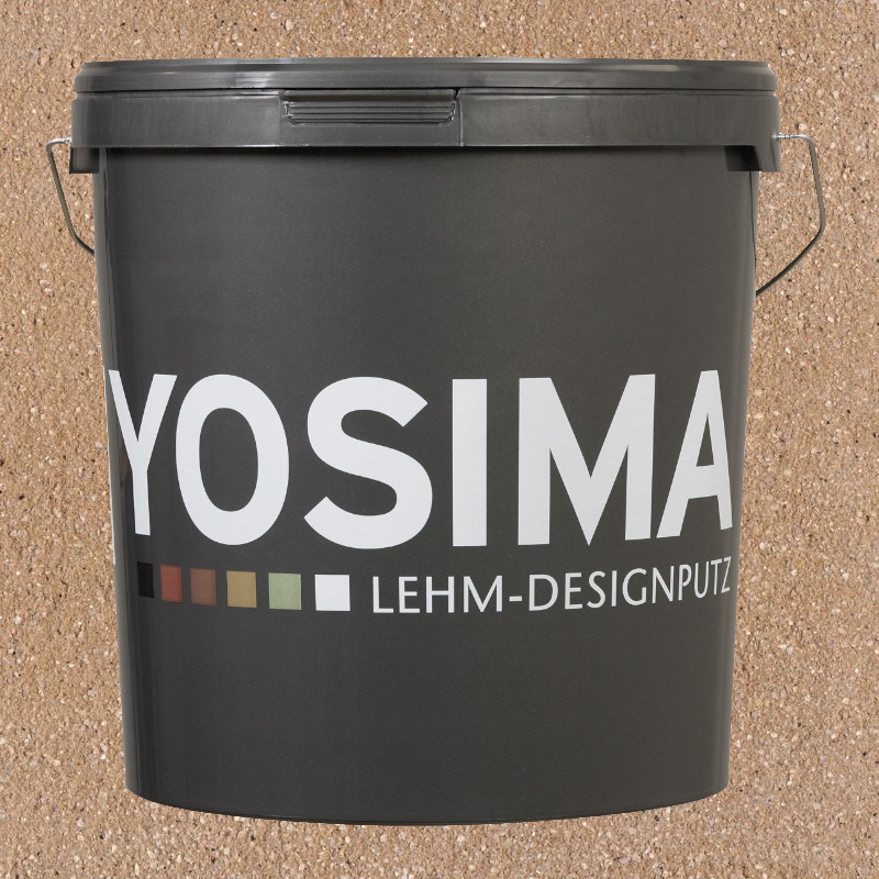 Yosima Lehmputz - Edelputz, Braun-1, Grundfarbe  Yosima Lehmputz - Edelputz, Braun-1, Grundfarbe