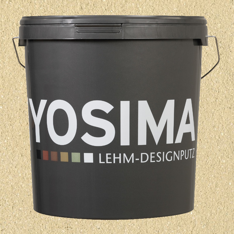 Yosima Lehmputz - Edelputz, Gelb-3, Grundfarbe Yosima Lehmputz - Edelputz, Gelb-3, Grundfarbe