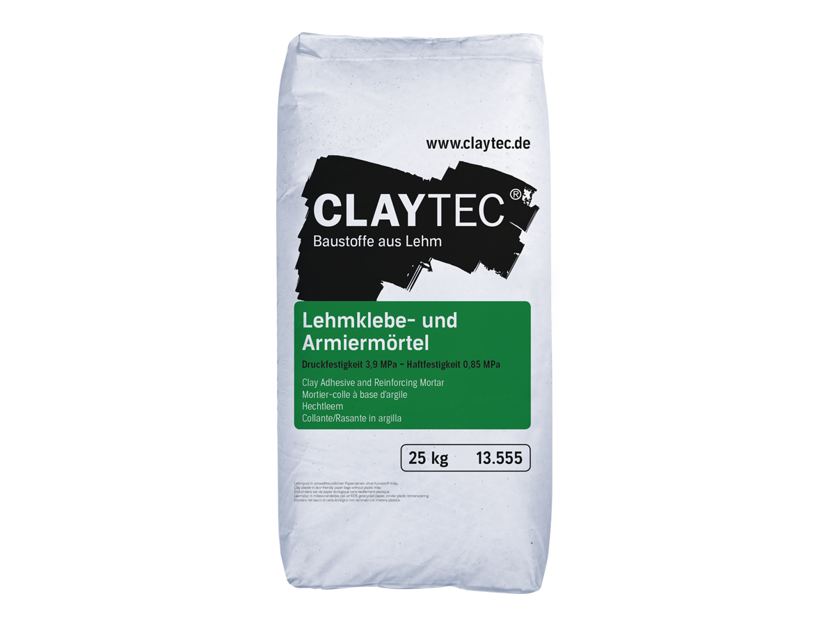 Claytec, Lehmkleber Klebe- und Armierungsmörtel, Sack 25 kg Claytec, Lehmkleber Klebe- und Armierungsmörtel, Sack 25 kg