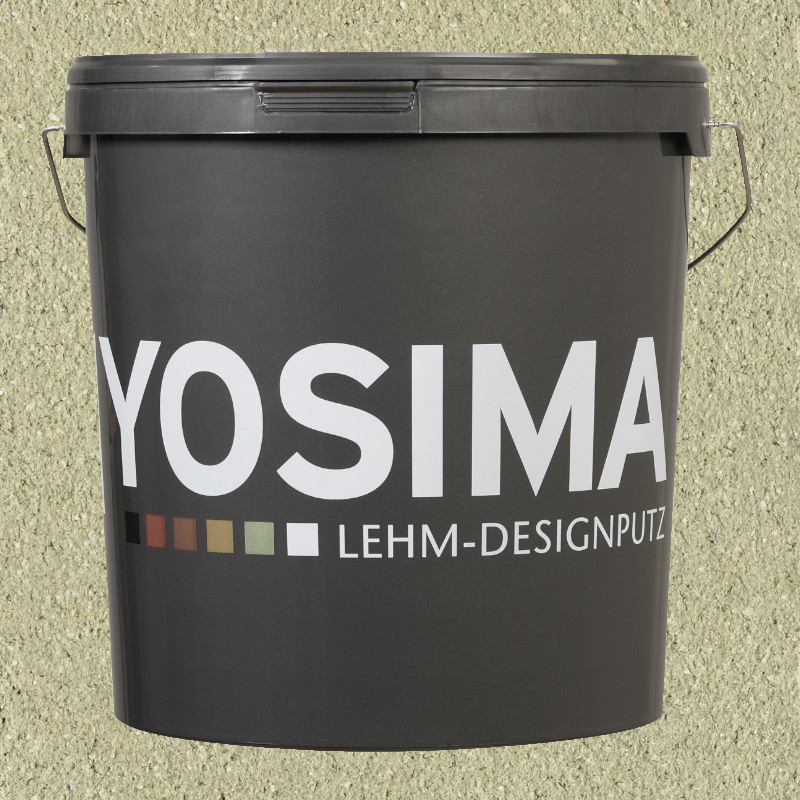 Yosima Lehmputz - Edelputz, Grün-1, Grundfarbe Yosima Lehmputz - Edelputz, Grün-1, Grundfarbe