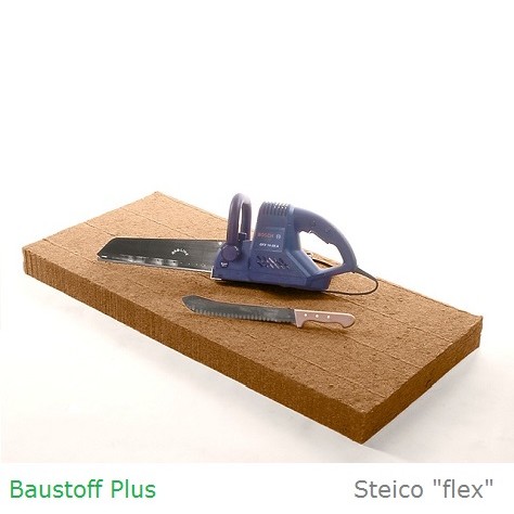 Steico "flex" 036/ 120 mm Dicke /  flexible ökologische Holzfaserdämmung, 1220x575mm / Pack 2,806 m²