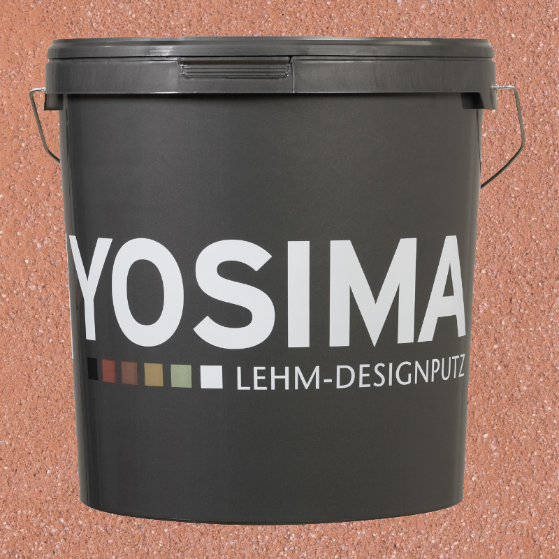 Yosima Lehmputz - Edelputz, Rot-1, Grundfarbe  Yosima Lehmputz - Edelputz, Rot-1, Grundfarbe